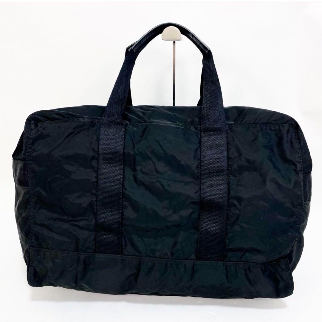 【正規品】PRADA プラダ ボストンバッグ ナイロン 三角ロゴ 黒 大容量