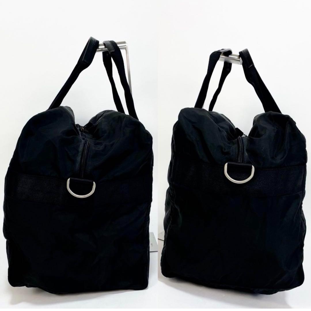 【正規品】PRADA プラダ ボストンバッグ ナイロン 三角ロゴ 黒 大容量