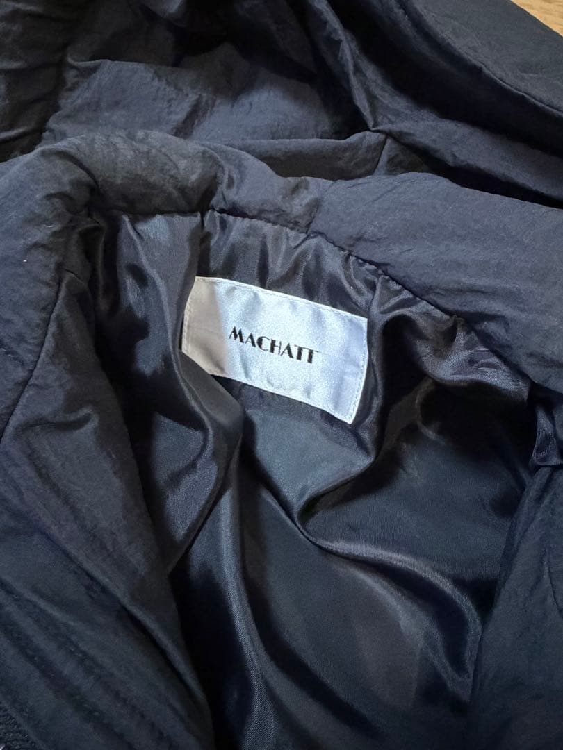 MACHATT キルティングテントコート　ブラック