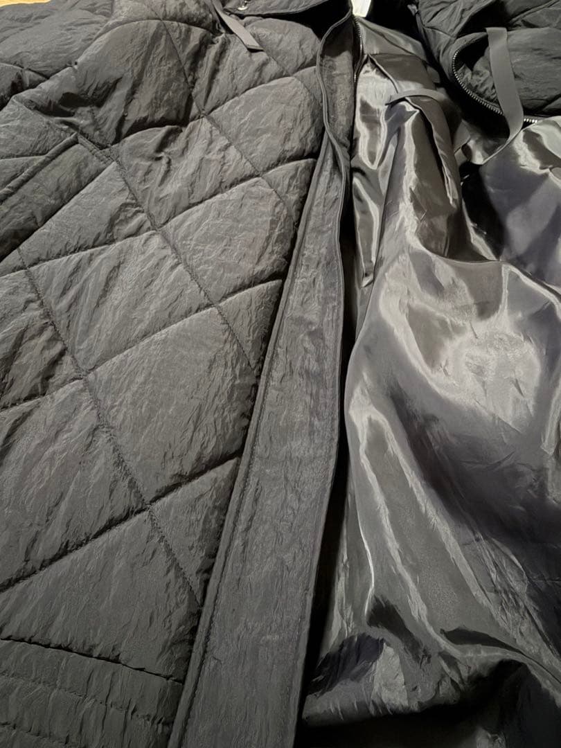 MACHATT キルティングテントコート　ブラック