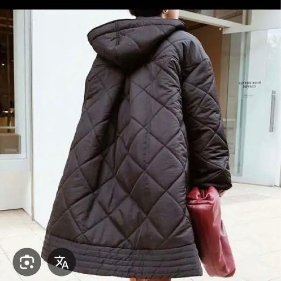 MACHATT キルティングテントコート　ブラック