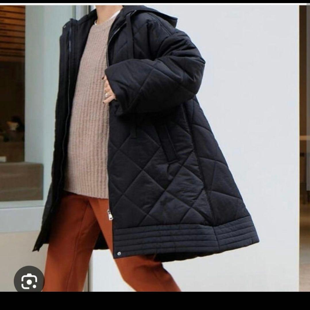 MACHATT キルティングテントコート　ブラック