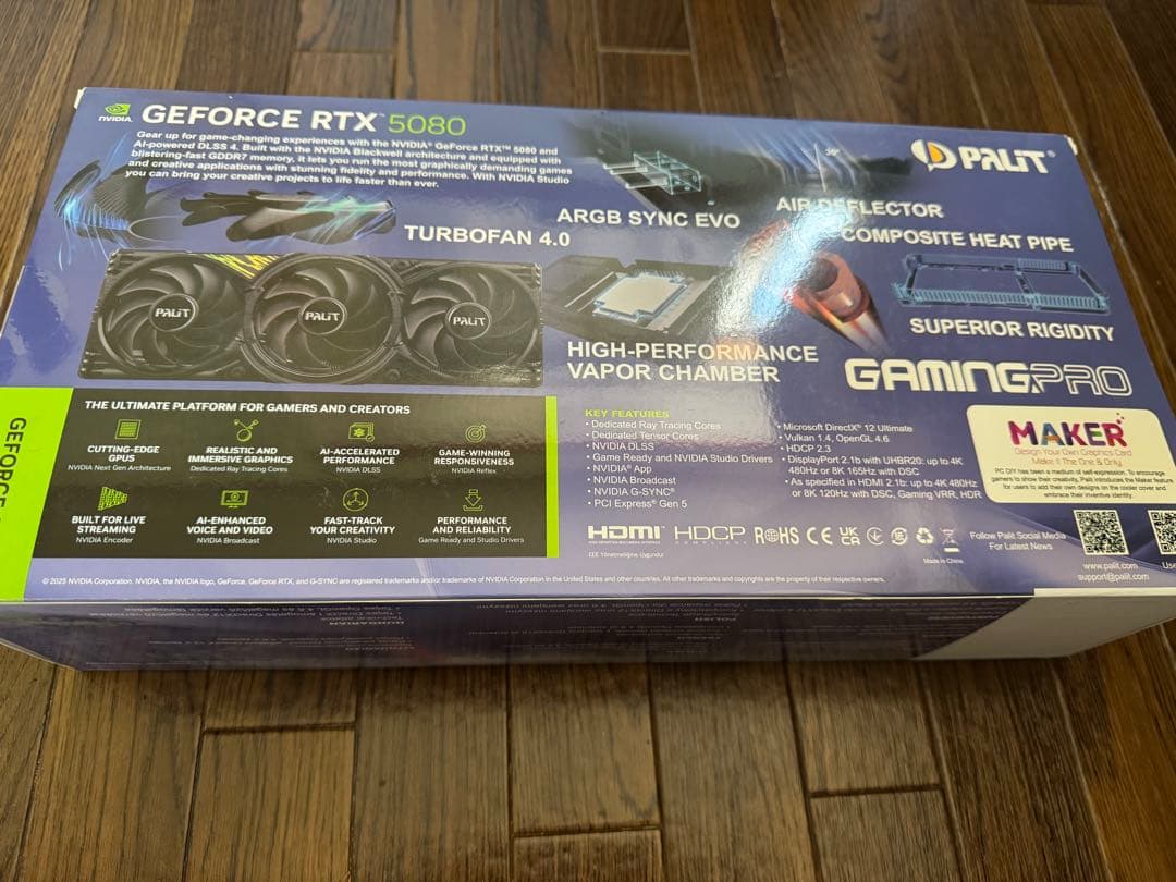（極美品）PALIT GEFORCE RTX 5080 16GB