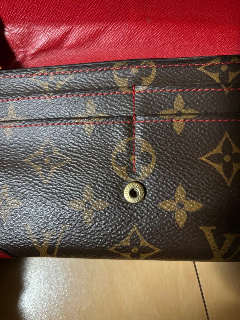 Louis Vuitton 長財布 ブラウン/レッド