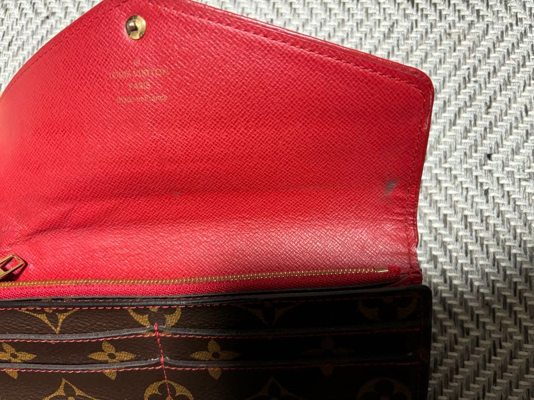 Louis Vuitton 長財布 ブラウン/レッド