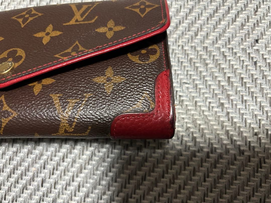 Louis Vuitton 長財布 ブラウン/レッド