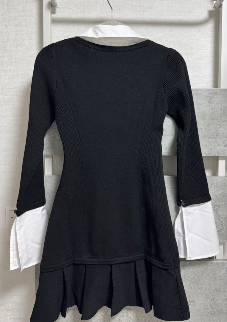 LIP SERVICE フロントZIPニットプリーツワンピース