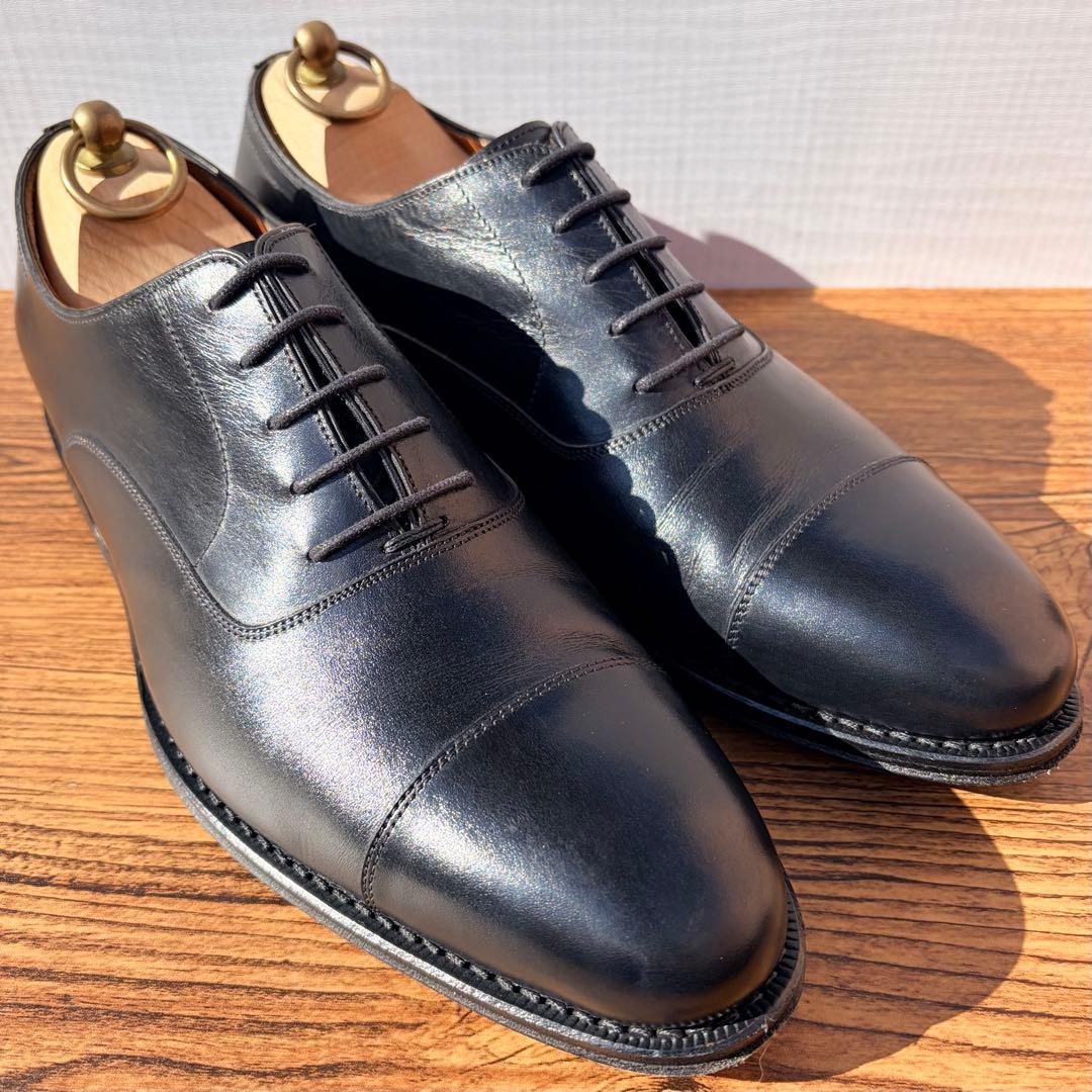 【極美品】ジャランスリウァヤ ストレートチップ 27cm ブラック 内羽根 革靴