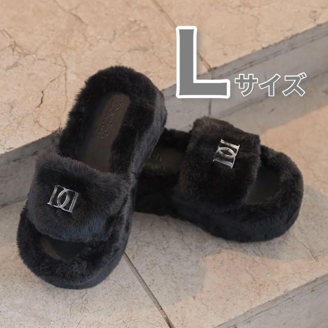 darich ダーリッチ プラットフォームファーサンダル シューズ ロゴ DD