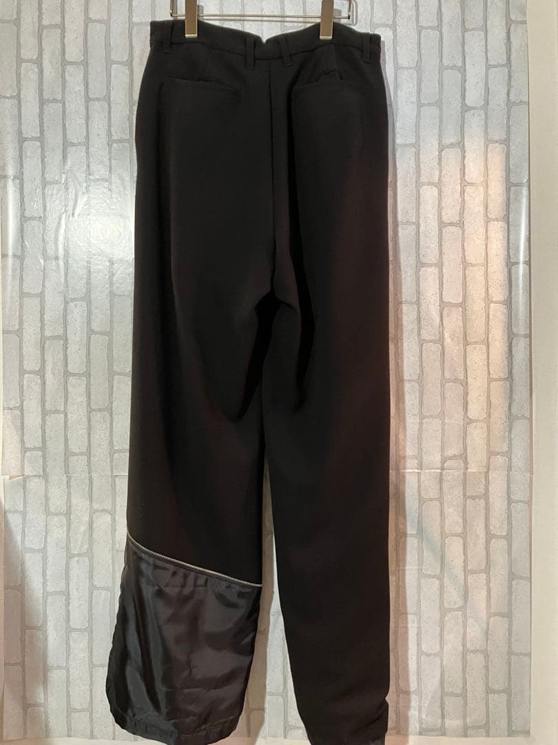 【GRANCY】リバース レイヤードデザイン スラックス ブラック M 完売品