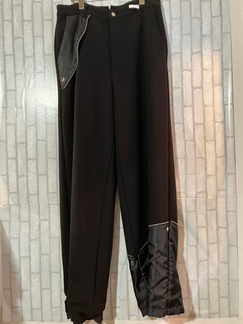 【GRANCY】リバース レイヤードデザイン スラックス ブラック M 完売品