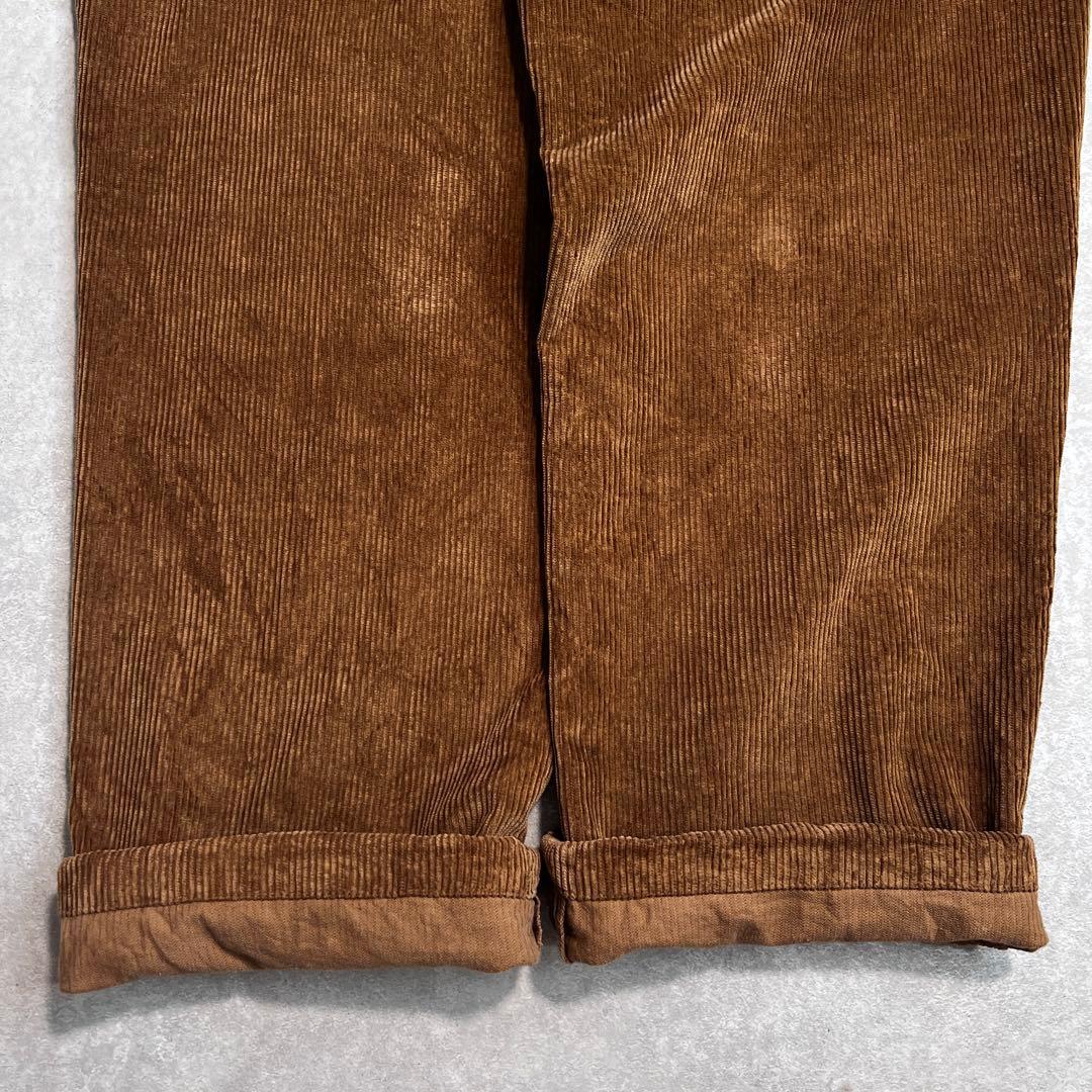 【美品】ブルックスブラザーズ 太畝コーデュロイパンツ ワイド ブラウン36/30