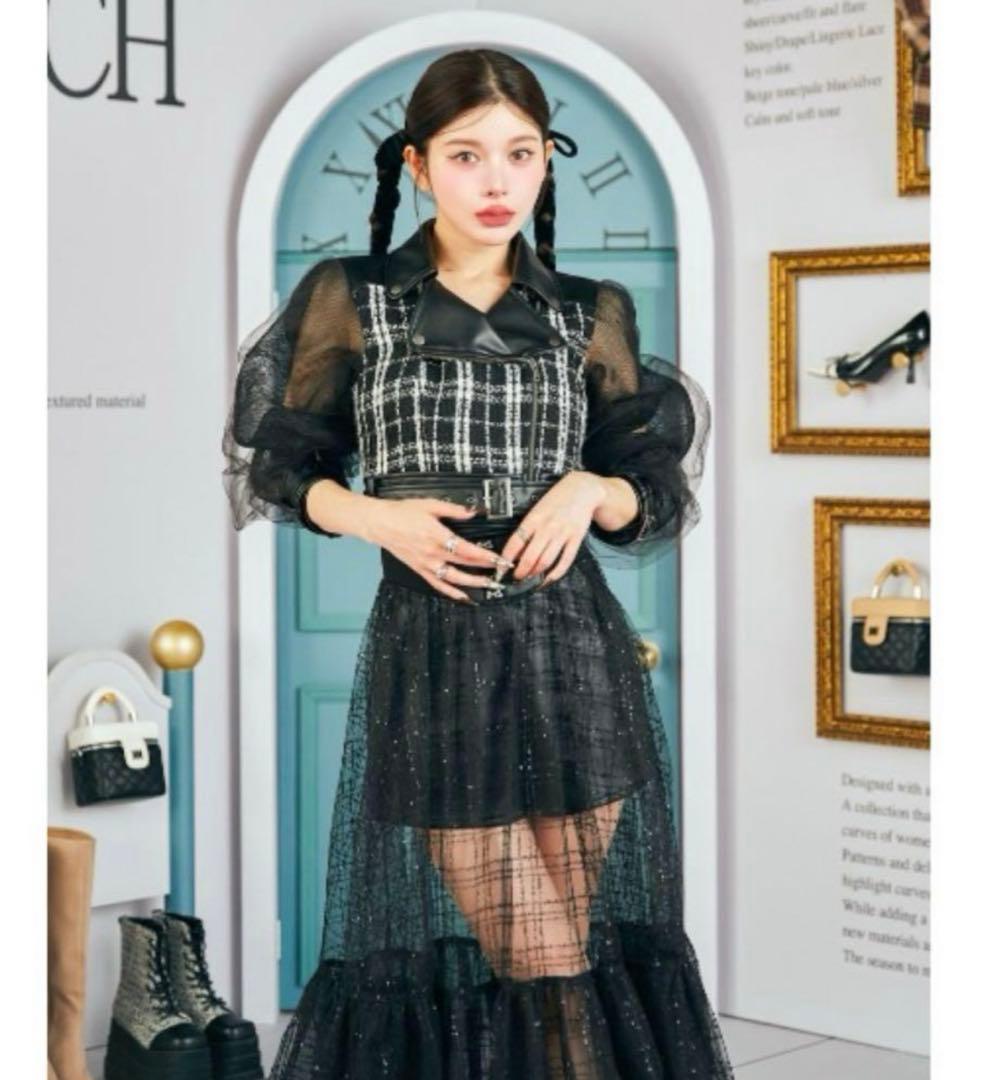 darich ダーリッチ　メッシュデザインライダースジャケット