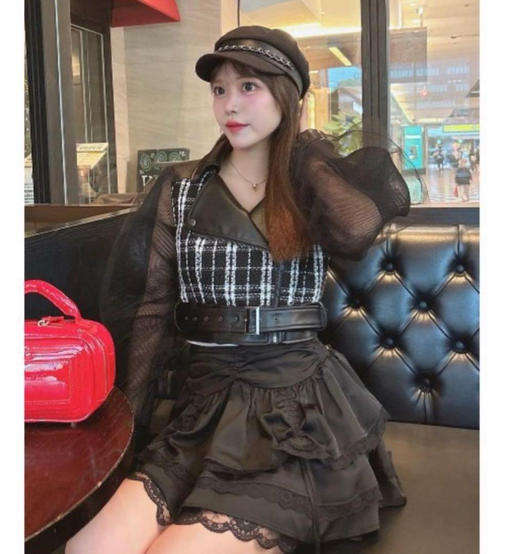 darich ダーリッチ　メッシュデザインライダースジャケット