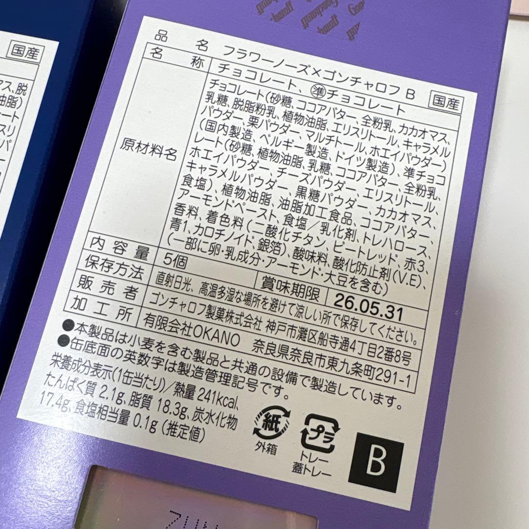 フラワーノーズ　ゴンチャロフ チョコレート缶