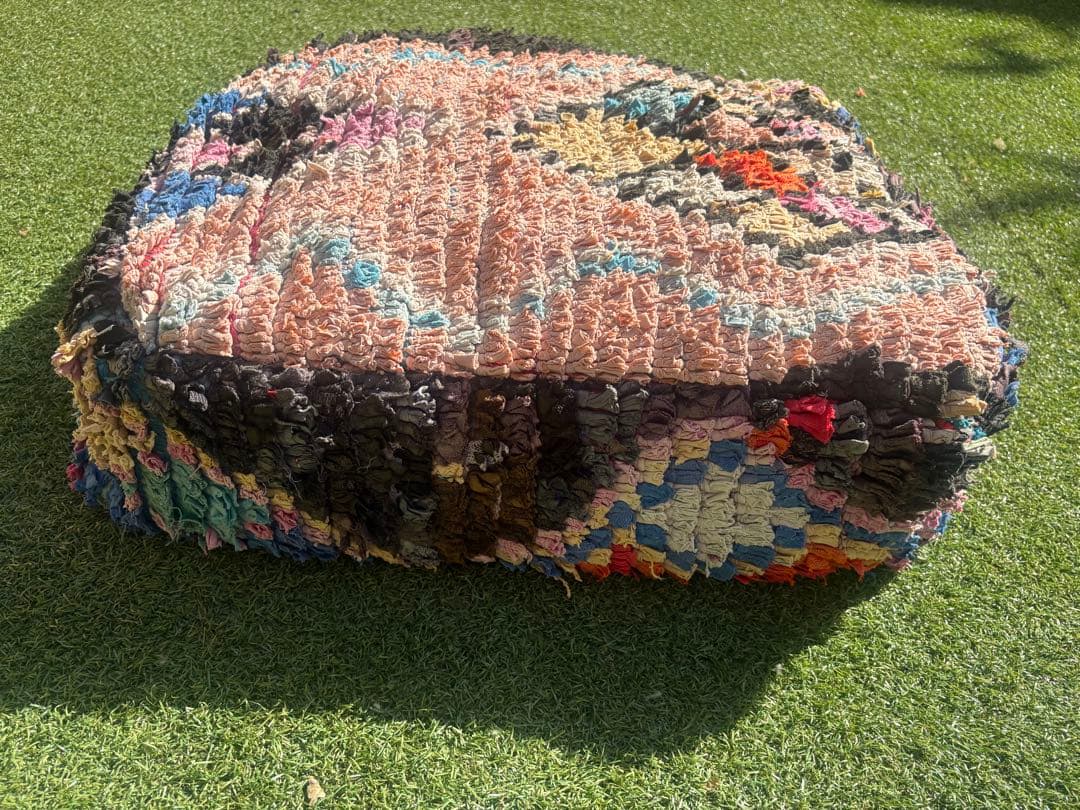 モロッコ　プフ　pouf アジラル　オットマン クッション　ラグ　147