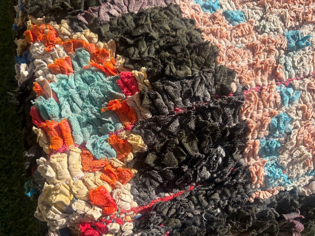 モロッコ　プフ　pouf アジラル　オットマン クッション　ラグ　147