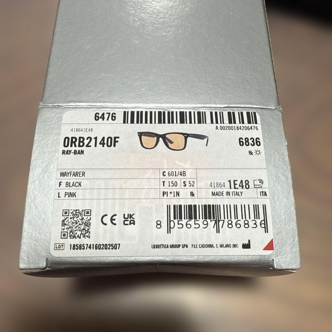 小物 Ray-Ban Wayfarer RB 2140-F 601/4B