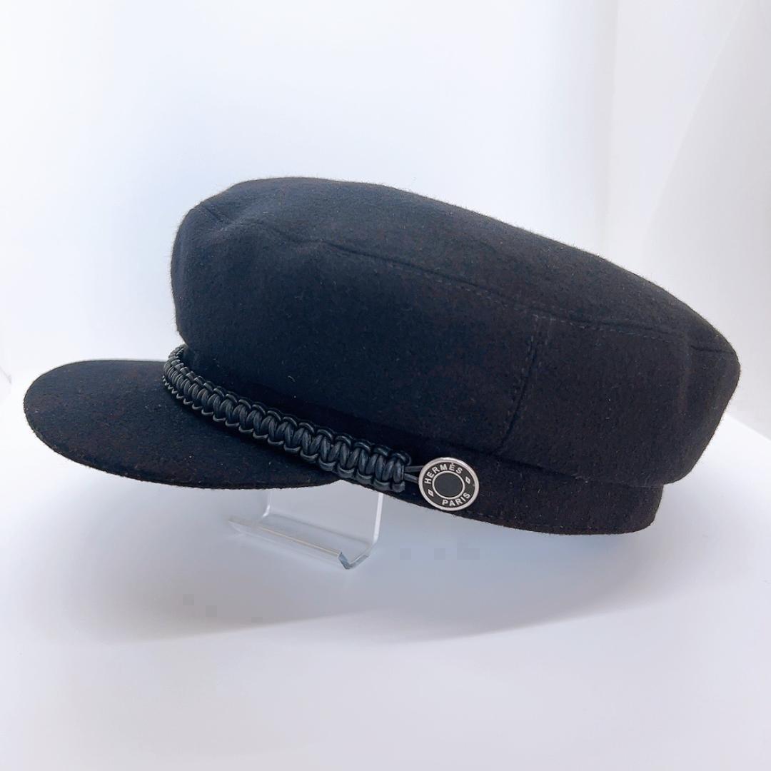 極美品 エルメス カシミヤ カシミア ドーヴィル キャスケット 帽子