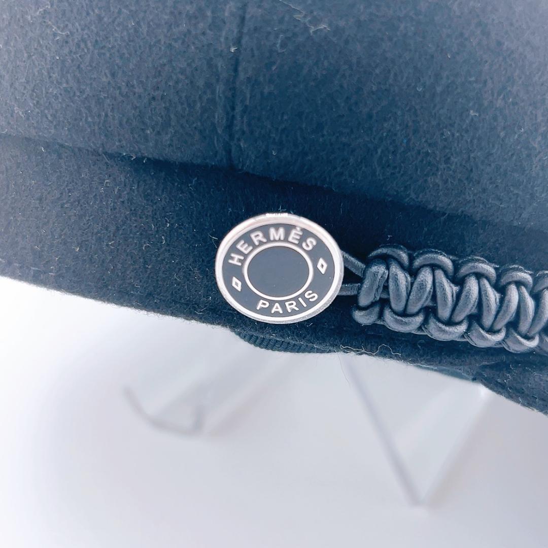 極美品 エルメス カシミヤ カシミア ドーヴィル キャスケット 帽子