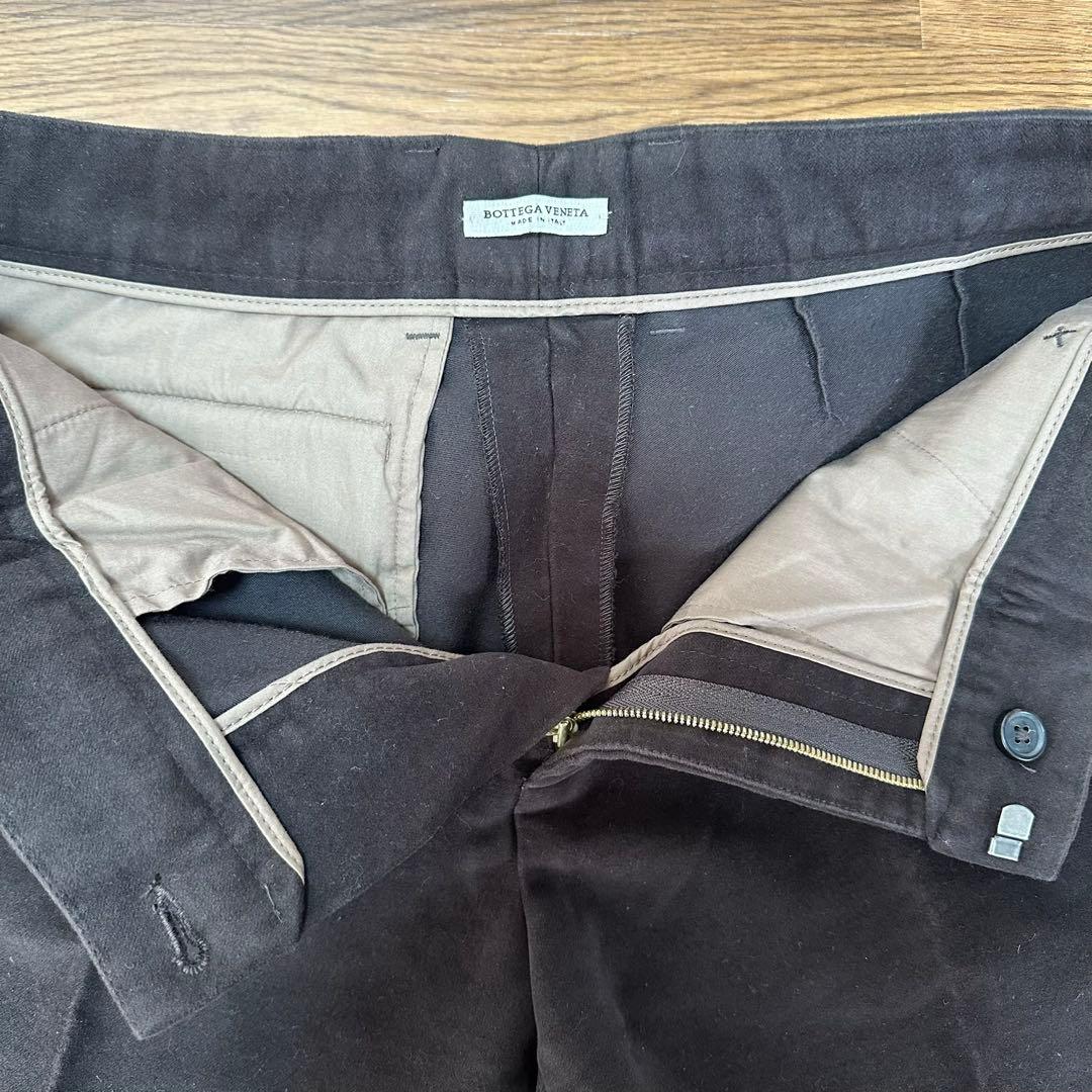 BOTTEGA VENETA コットンベロア テーパードスラックス イタリア製