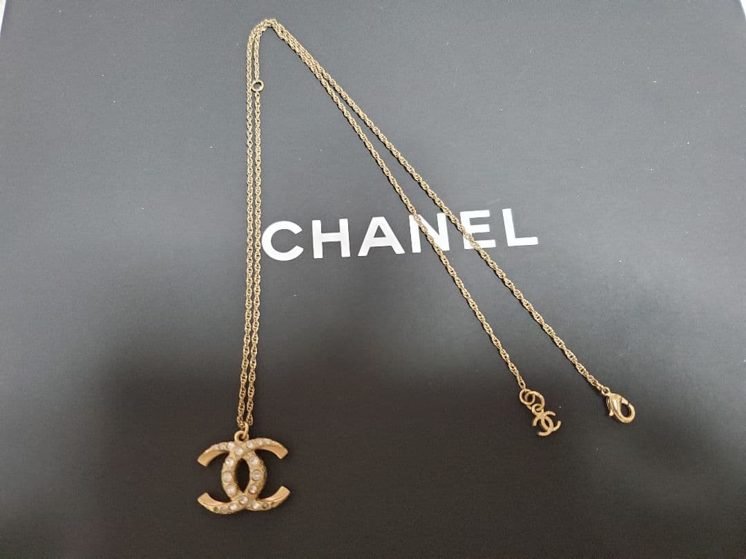 美品、CHANEL ダブルCロゴ ネックレス