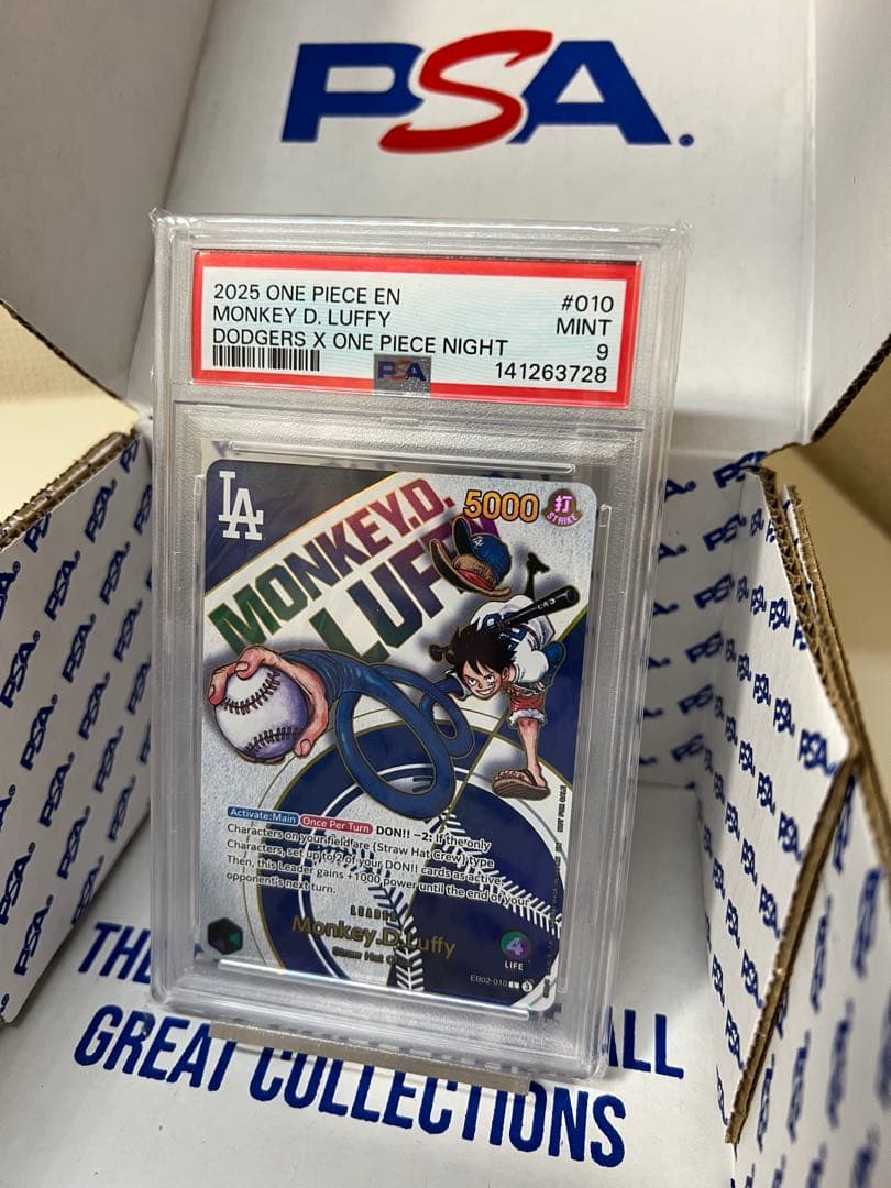 PSA9】Dodgers x One Piece ワンピース ドジャース ルフィ