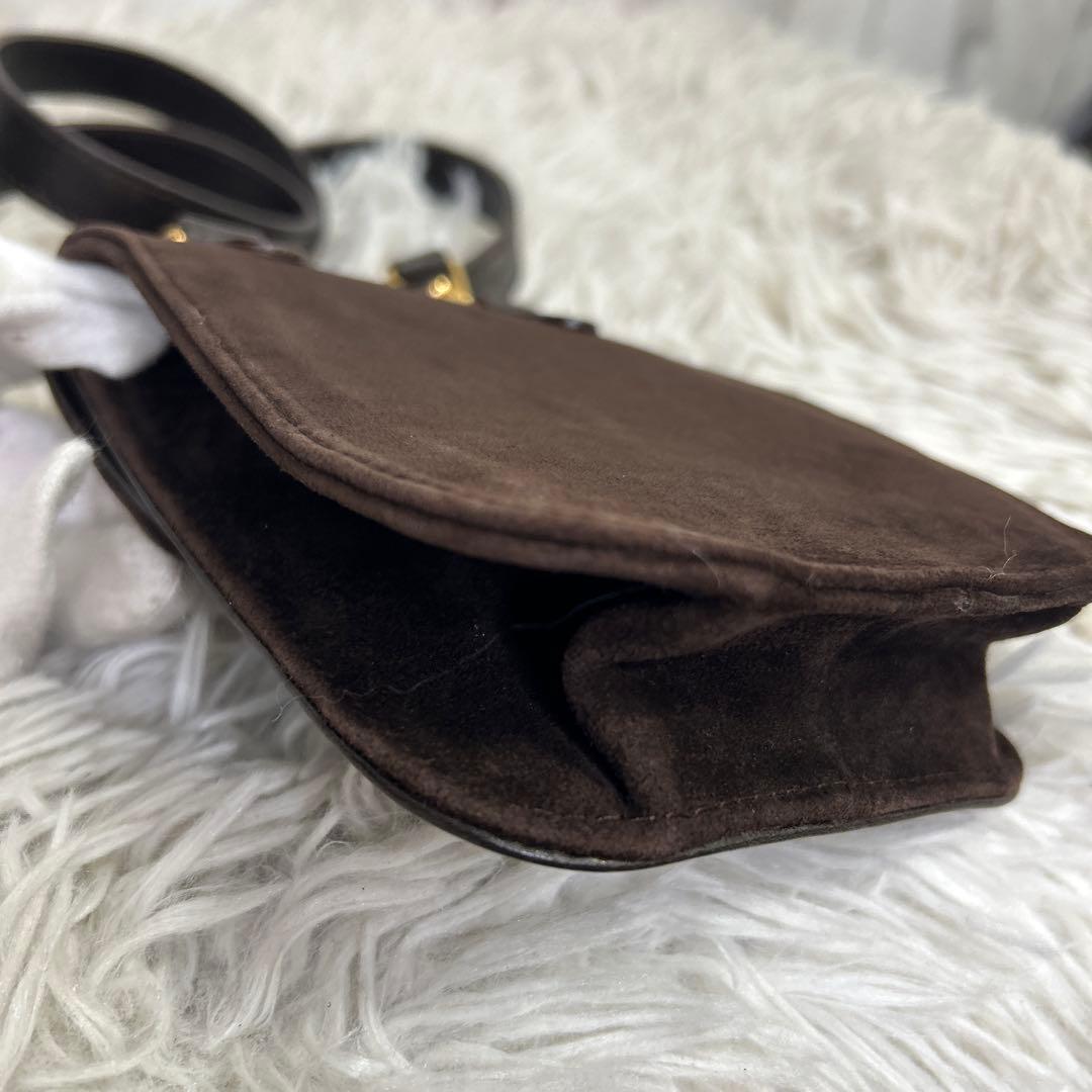 GUCCI ターンロック ウエストポーチ ウエストバッグ レザー スエード