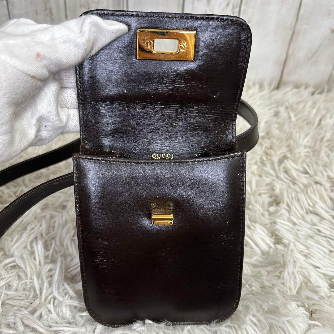 GUCCI ターンロック ウエストポーチ ウエストバッグ レザー スエード