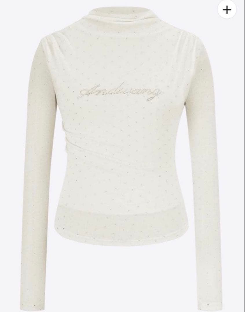 【写真あり】AND bijou high neck tops white