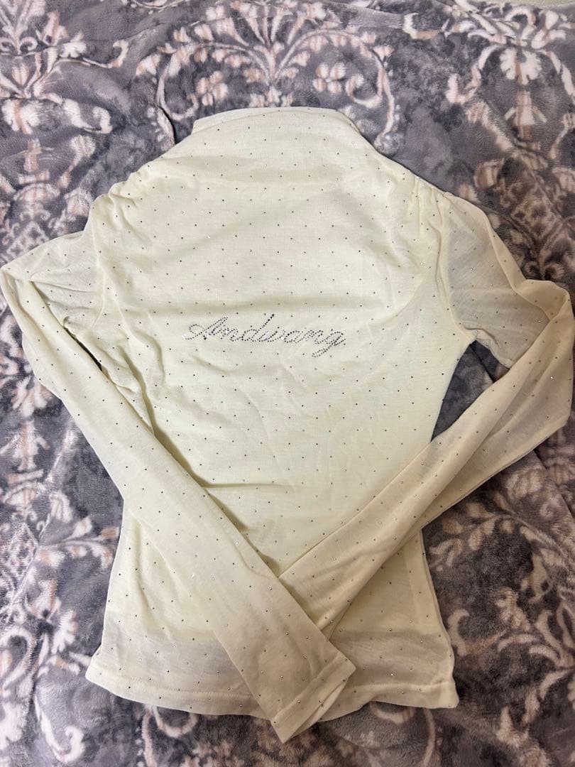 【写真あり】AND bijou high neck tops white