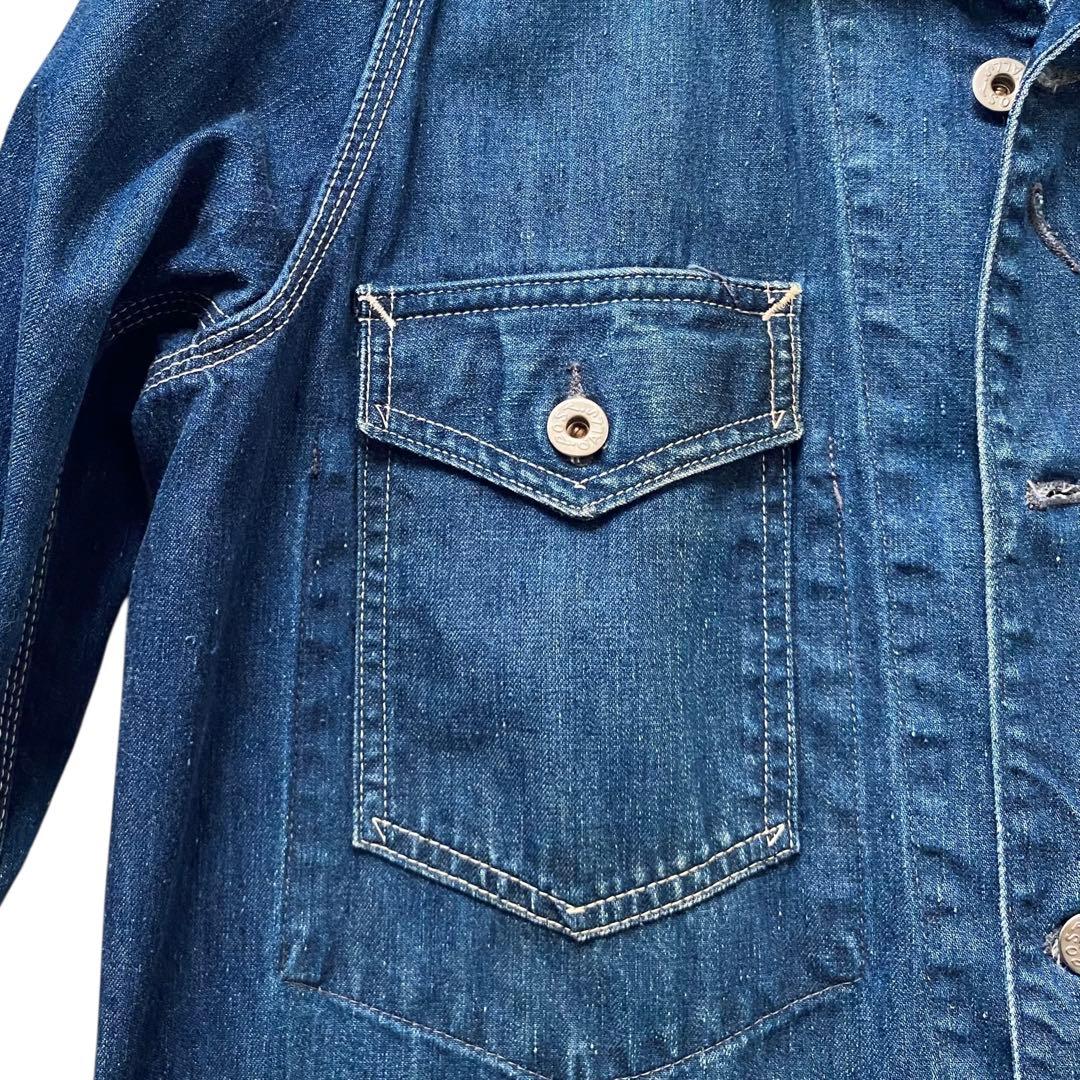 ポストオーバーオールズ USA製後期 デニム カバーオール 4ポケット M