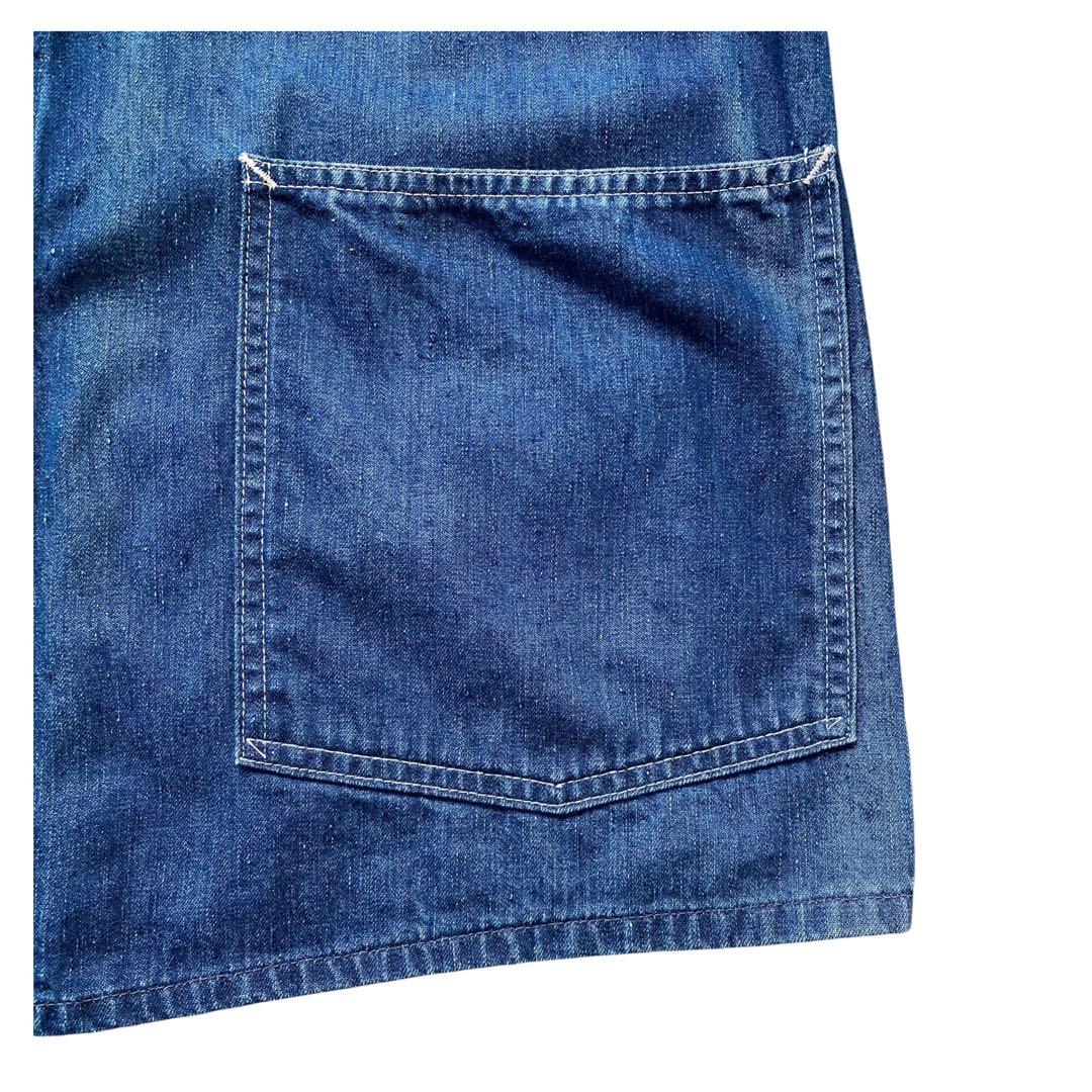 ポストオーバーオールズ USA製後期 デニム カバーオール 4ポケット M