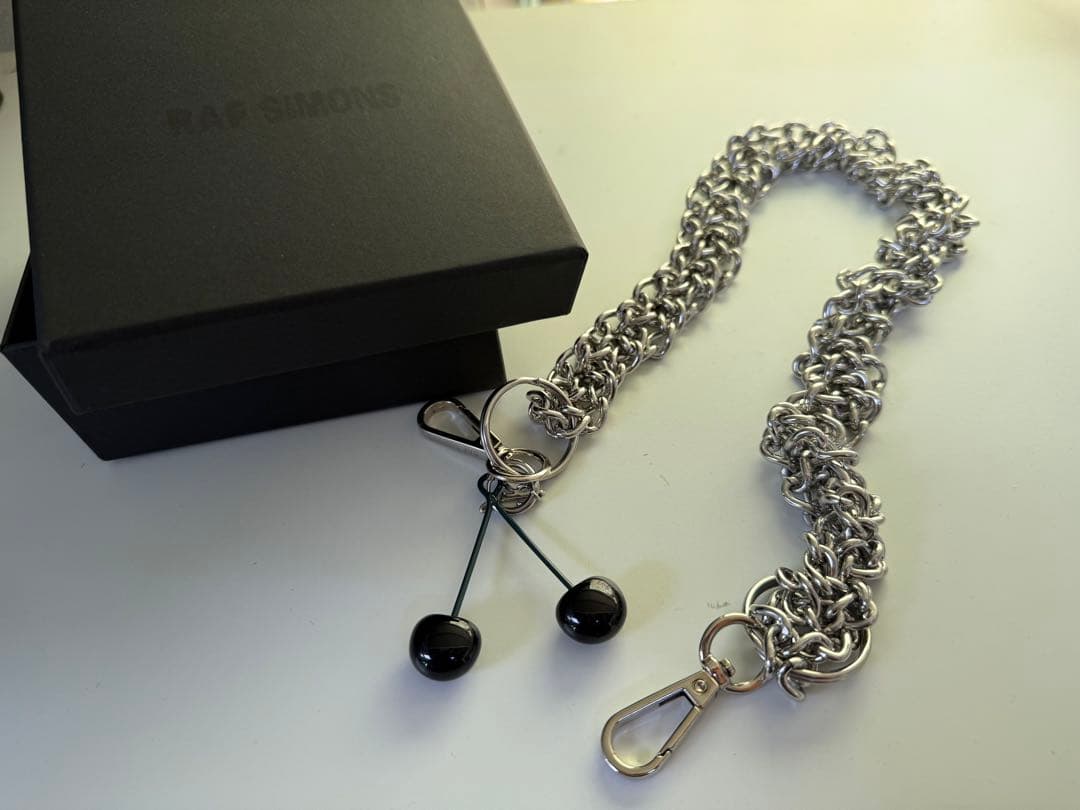 【RAF SIMONS】 シルバー チェリー ウォレットチェーン