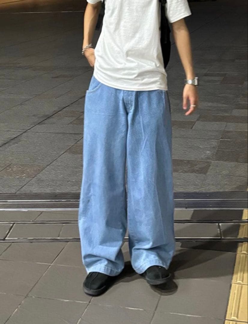 90s USA製 SOLO SEMORE バギーデニム ワイド 極太 古着