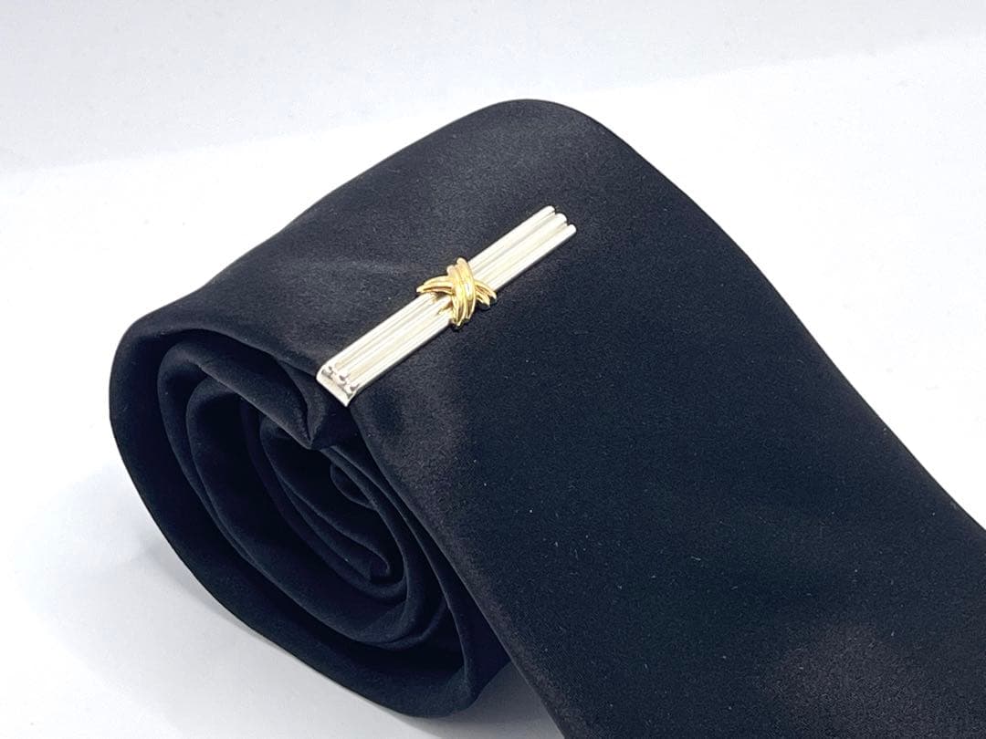 c678 美品　ティファニー　1995シグネチャー　ネクタイピン　750/925