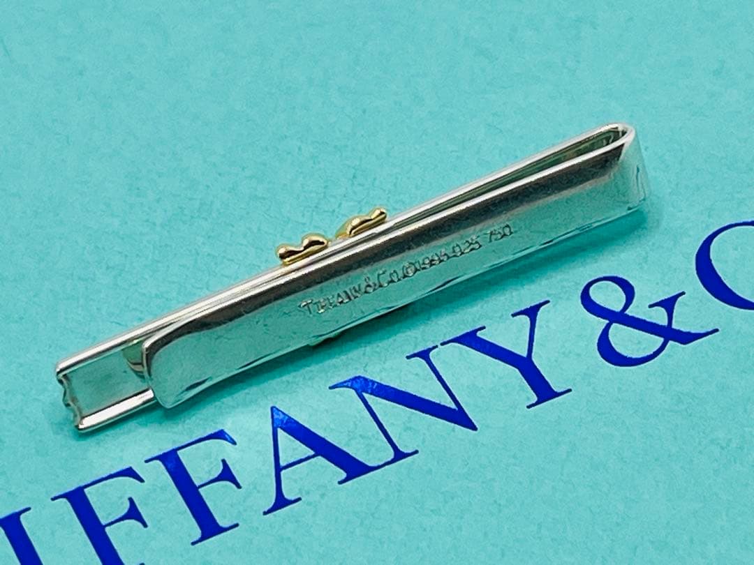 c678 美品　ティファニー　1995シグネチャー　ネクタイピン　750/925