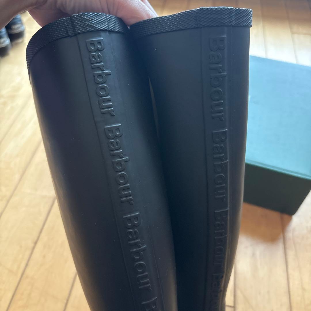 Barbour 黒 長靴　レインブーツ　バブアー　新品