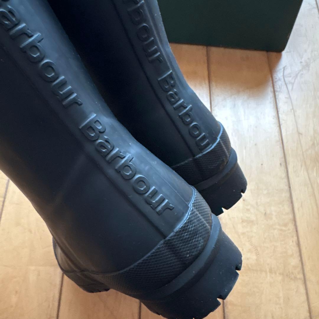 Barbour 黒 長靴　レインブーツ　バブアー　新品