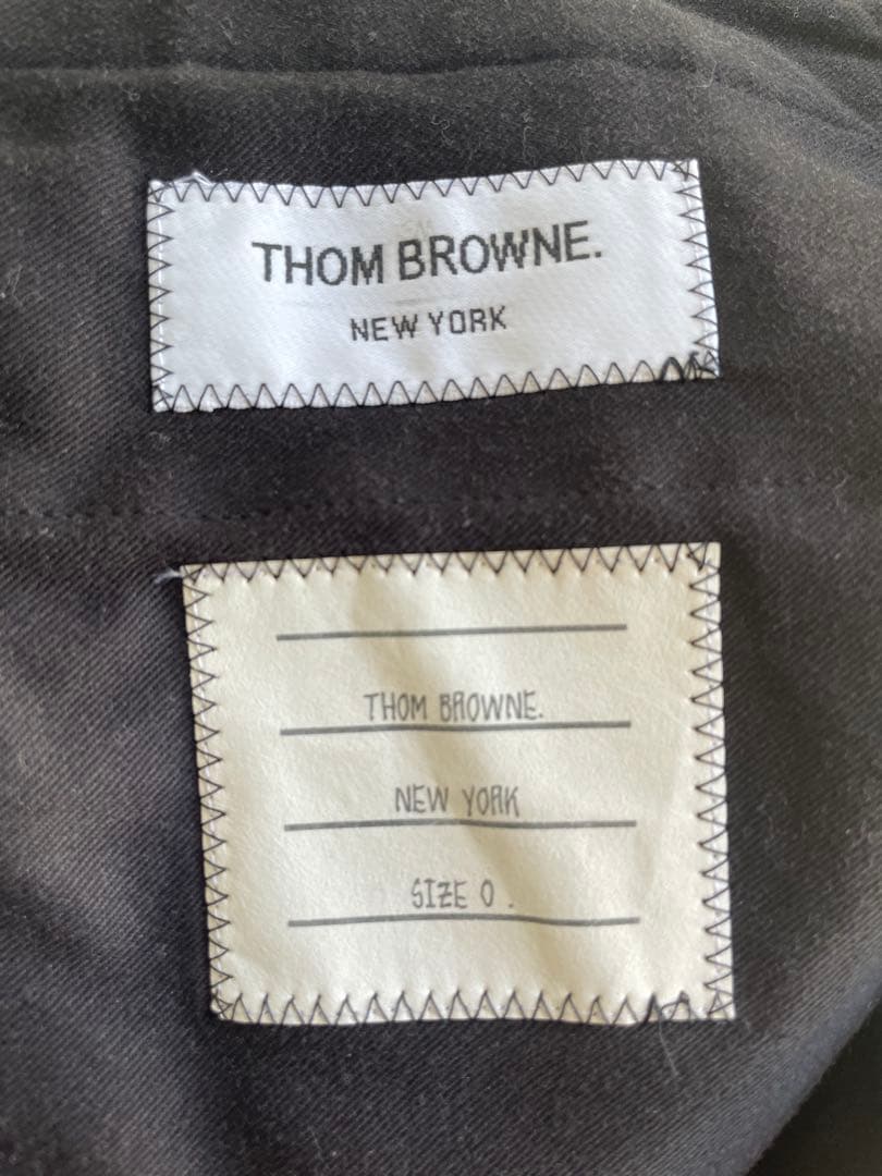 Thom Browne ネイビー サイドフリンジ スラックス