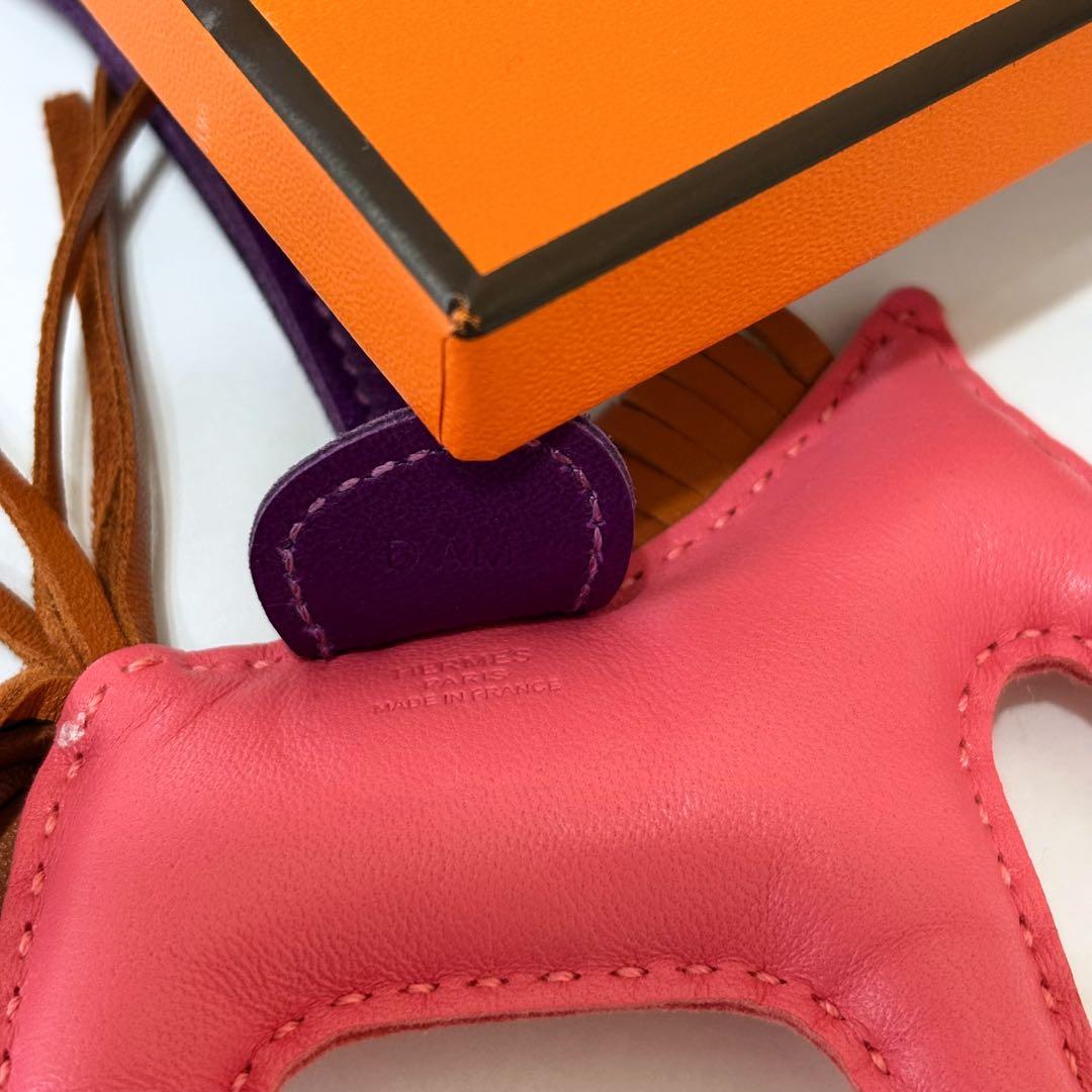 HERMES ロデオ PM ピンク系 エルメス チャーム ローズアザレ