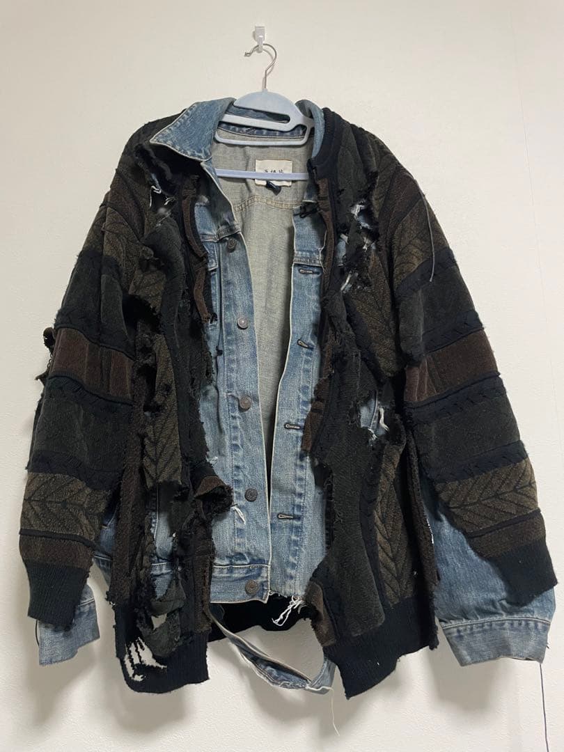 再構築 ダメージデニムジャケット　リメイク
