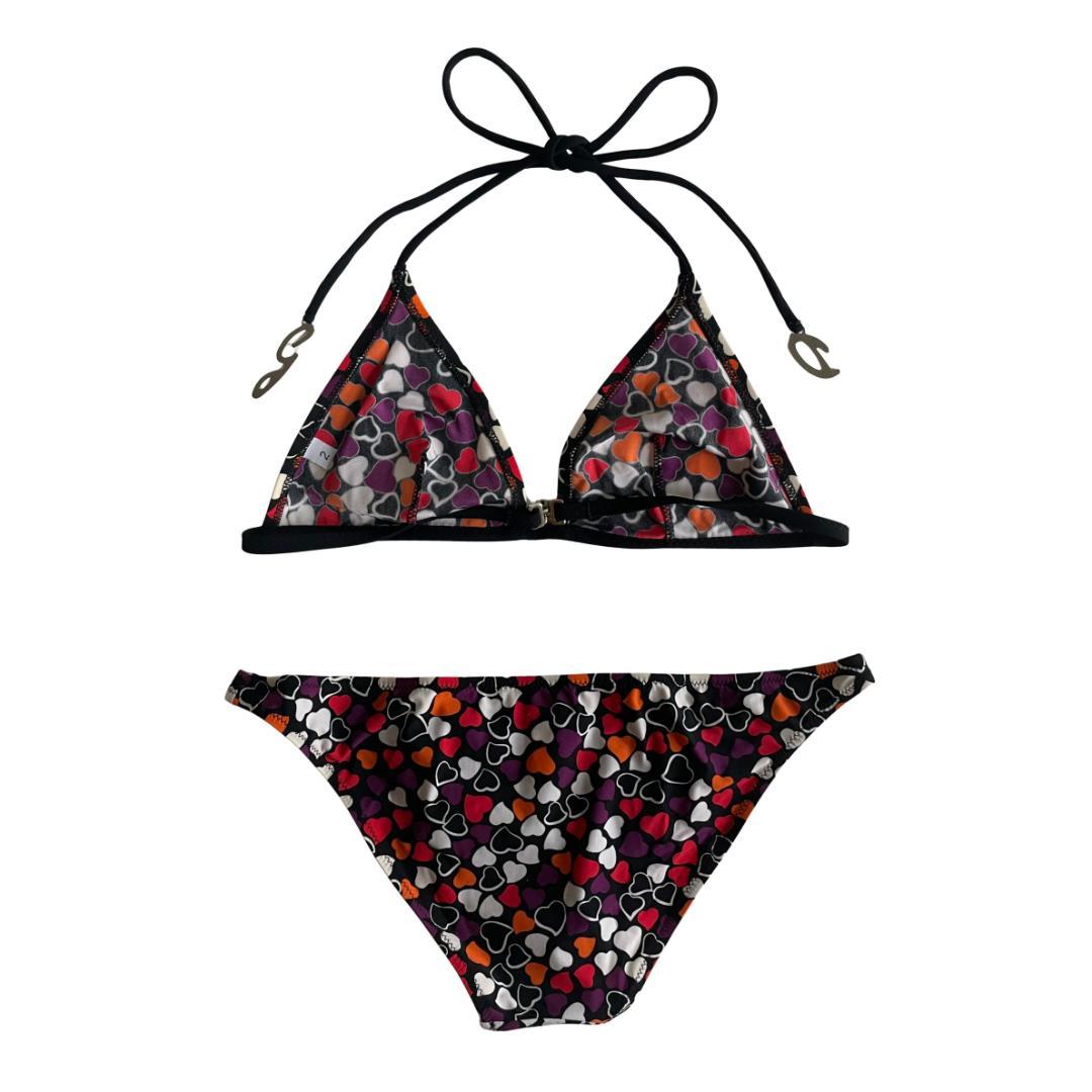 ドルチェ&ガッバーナ トライアングルビキニ 三角ビキニ 水着 ハートマルチカラー