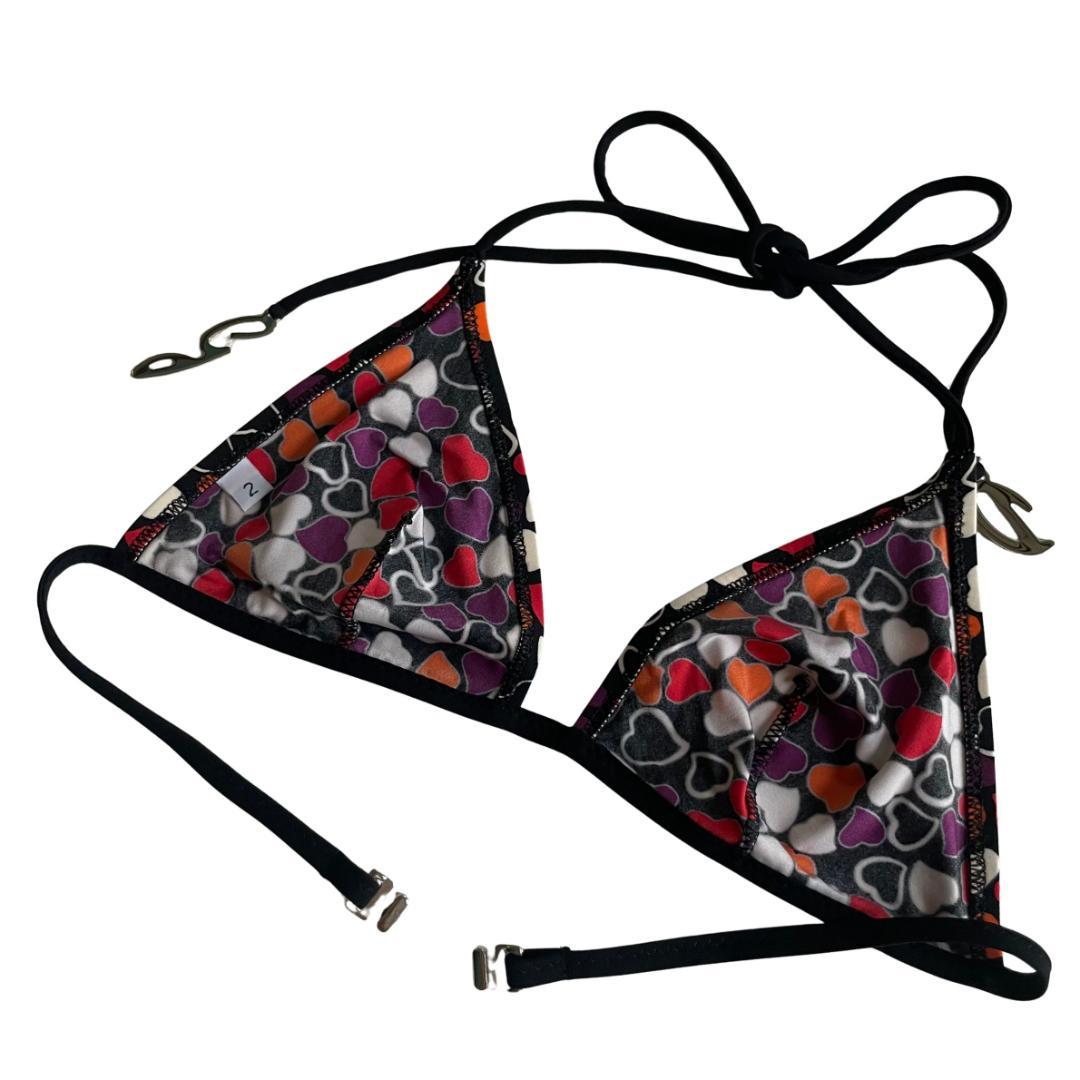 ドルチェ&ガッバーナ トライアングルビキニ 三角ビキニ 水着 ハートマルチカラー