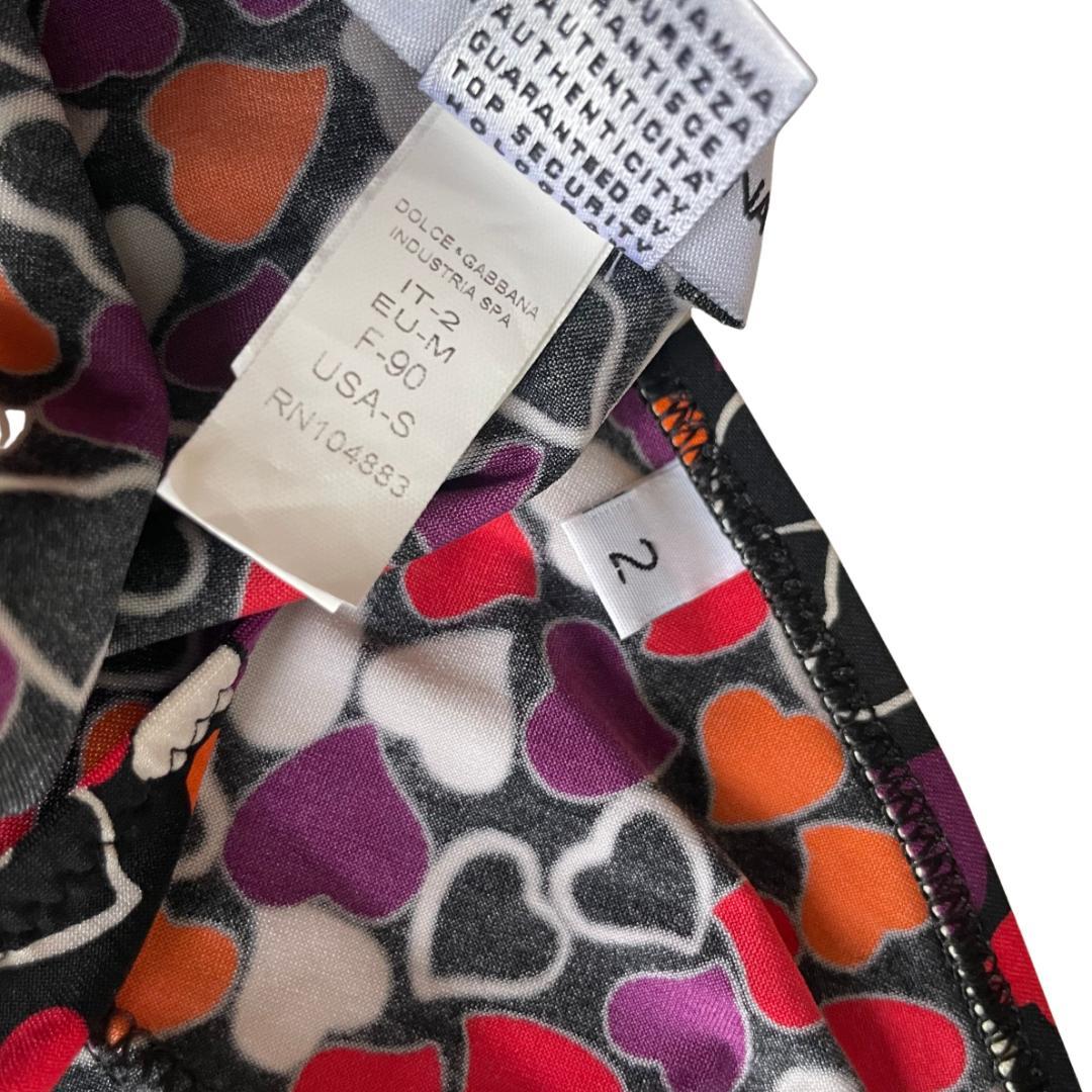 ドルチェ&ガッバーナ トライアングルビキニ 三角ビキニ 水着 ハートマルチカラー