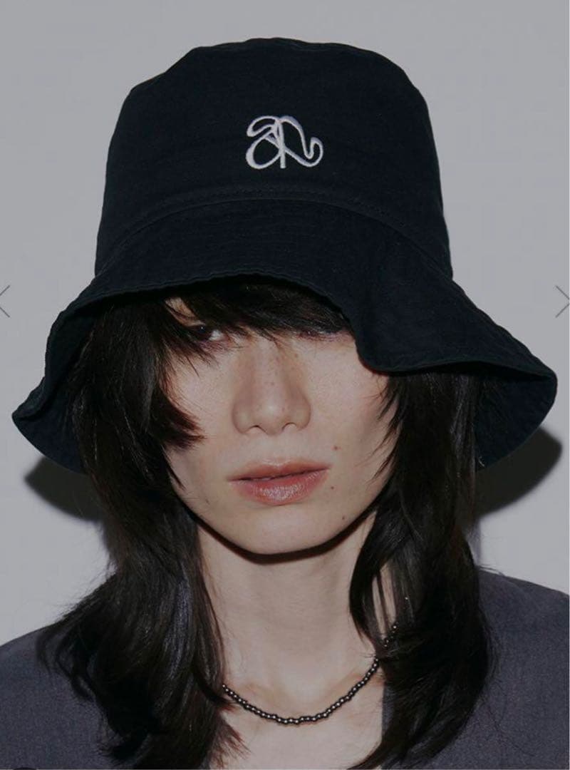 NEWERA×AMERI BASIC LOGO BUCKETHAT ブラック