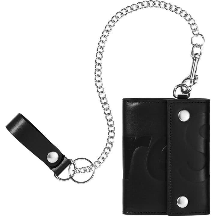 【新品未開封Supreme Leather Chain Wallet black