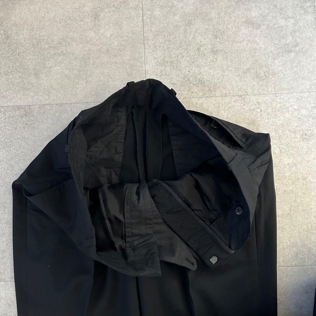 JIL SANDER センタープレススラックス 1タック ブラック サイズ46