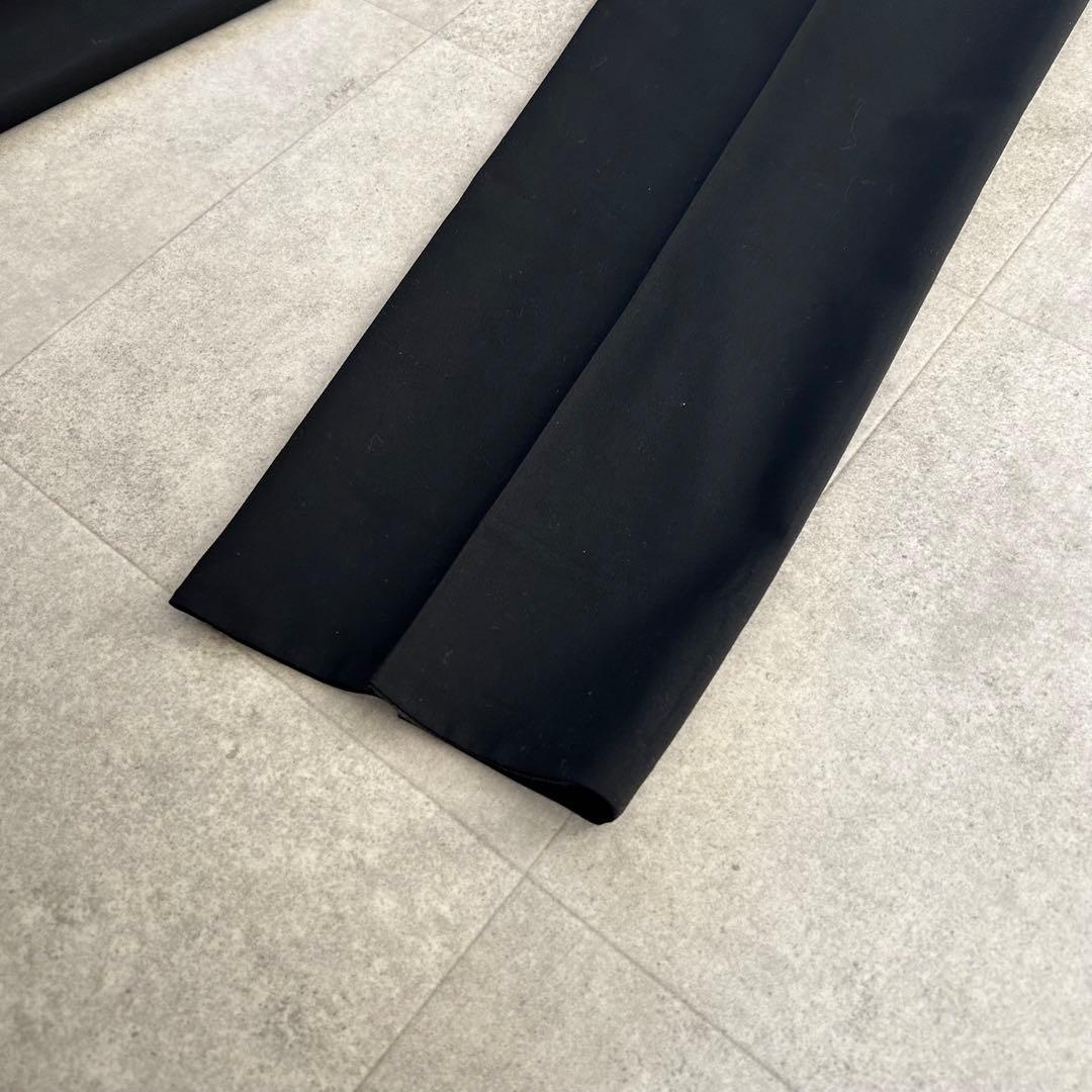 JIL SANDER センタープレススラックス 1タック ブラック サイズ46