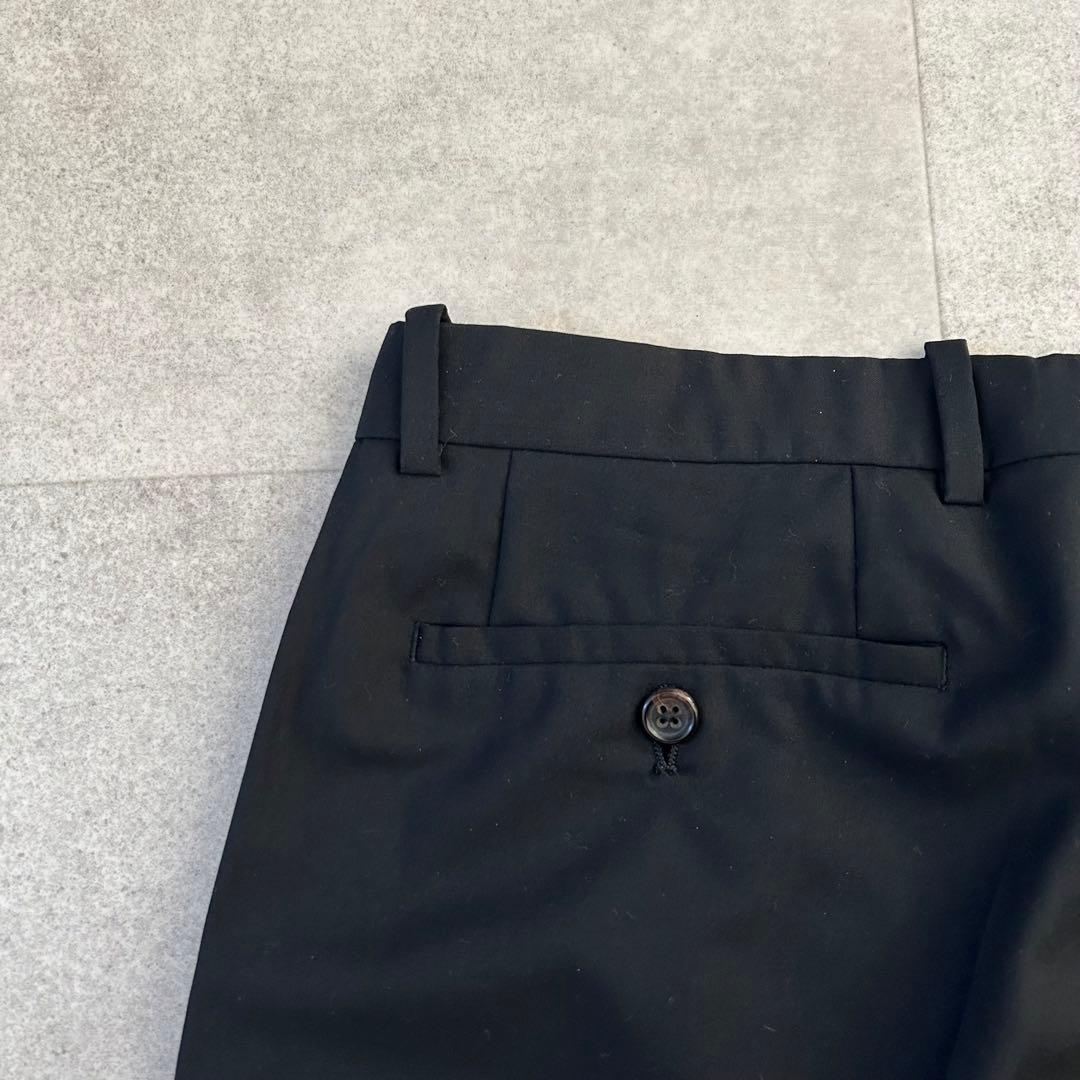 JIL SANDER センタープレススラックス 1タック ブラック サイズ46